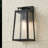 Seger 13-inch 1-light Matte Black Exterior Wall Sconce with Clear Antique Glass-1322692070