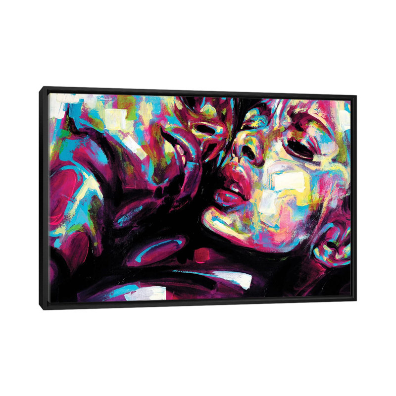 Passion par James Gray - impression sur toile tendue, H 18 po x l 26 po x P 1,5 po, Toile avec cadre noir