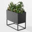 Pot à fleurs rectangulaire en métal durable pour tous les environnements avec un excellent drainage-2077923339
