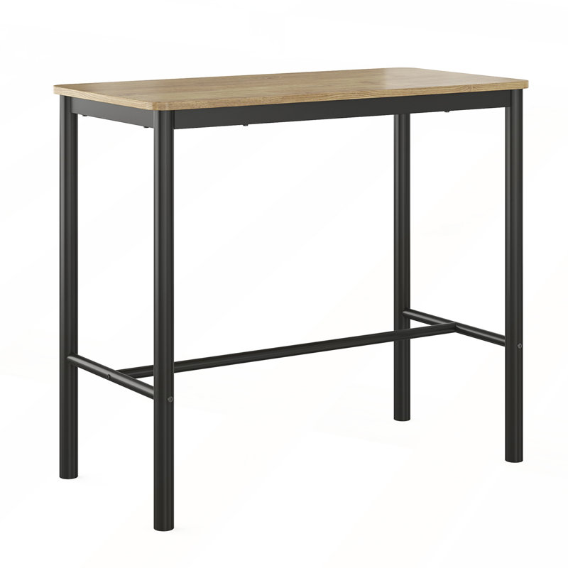 Table de salle à manger en métal, Brun, Noir