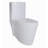 One Piece Elongated Toilet, Large Size Siphonic Dual Flush 1.1/1.6 GPF, Floor-Discharge Compact Water-Saving Toilet, Glossy White