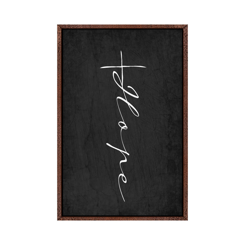 Hope Cross by Kimberly Allen - Print on Canvas, Classic Brown Wood Framed, 66.04cm H x 45.72cm W x 3.81cm D