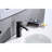 Waterfall Spout Bathroom Sink Faucet In Matte Black - Single Handle With Pop-Up Drain  Overflow Merged  Stainless Steel For Stable Performance And Easy Installation Work Appearance Blended  Robust