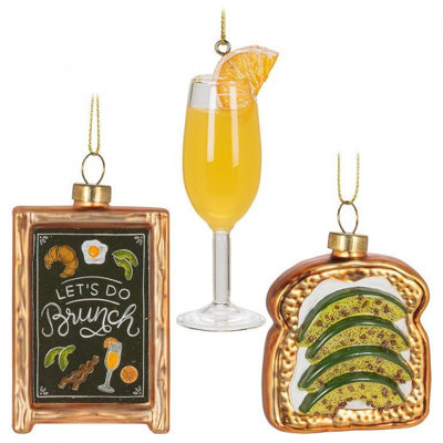 Brunch Ornaments. Set Of 3