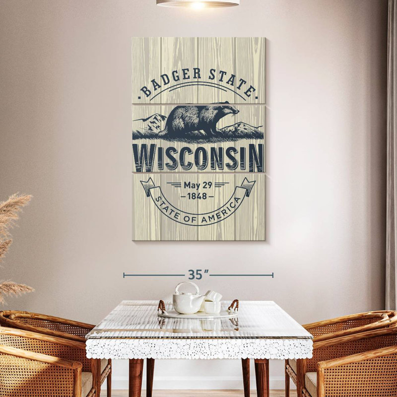 Badgers de Nicci Wisconsin, H 50 po x l 32 po