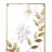 Metal Floral Home Wall Decor with Gold Frame