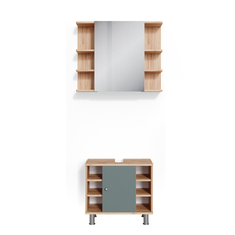 Birkhild 2 Piece Bathroom Furniture Suite