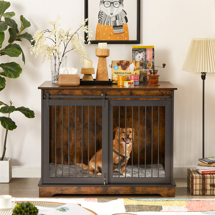 Tucker Murphy Pet™ 55 Dog Crate Tv Stand Furniture Style Coffee Bar  Cabinet End Table & Reviews