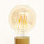 Euzelia 20'' Gold, Metal Mesh Shade, Floral Table Lamp with Glass LED Bulb