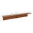 Shea Poplar Solid Wood Floating Shelf with Hooks-1978931066