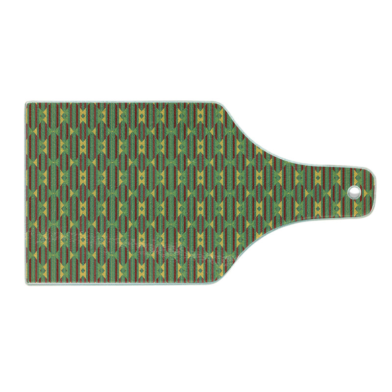 Planche à découper en verre trempé Ambesonne Kente