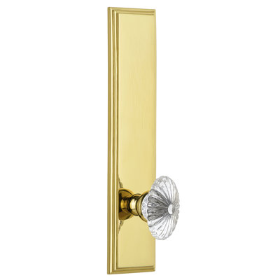 Grand Grand Carré Assiette haute avec bouton de porte en cristal bourgogne
