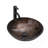 Bathroom Artistic Tempered Glass Vessel Bathroom Sink With Black Faucet And Pop-Up Drain, Textured Brown Oval Basin Tempered Glass Vanity(Includes Only The Bathroom Sink)-2127953985