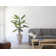 Artificial Banana Leaf Tree In A Square Beige Fiberstone Planter