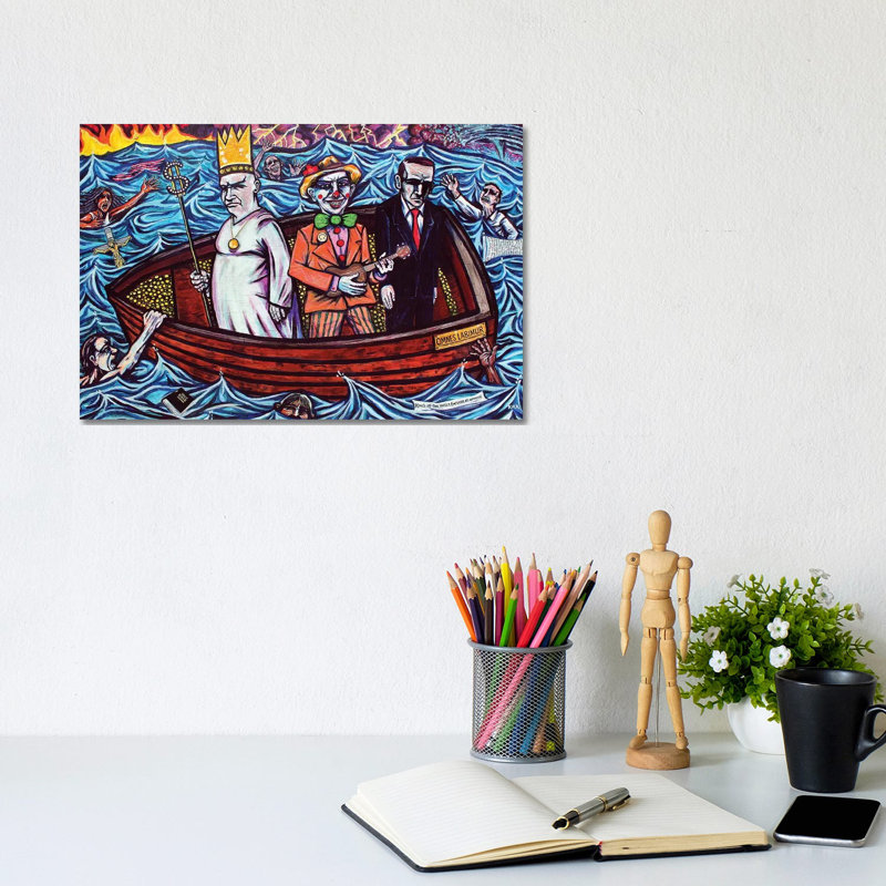 A KIng Clown And Businessman by Jerry Lee Kirk - Wrapped Canvas Gallery-Wrapped Canvas Giclée, 20.32cm H x 30.48cm W
