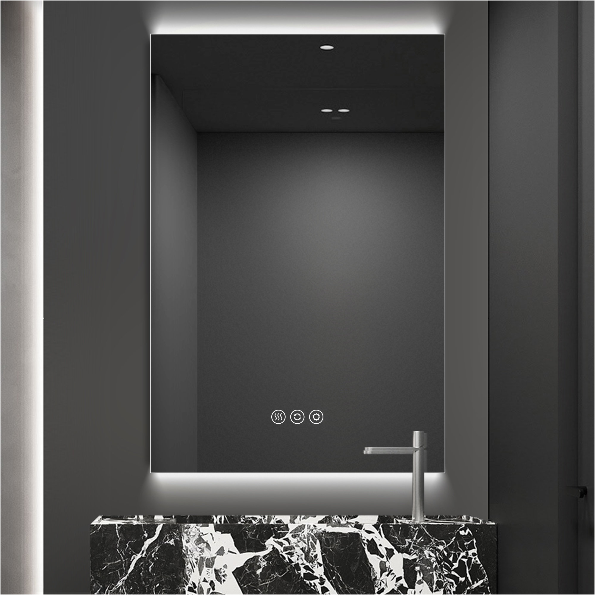 Brayden Studio® Frameless Backlit LED Bathroom Vanity Mirror | Wayfair