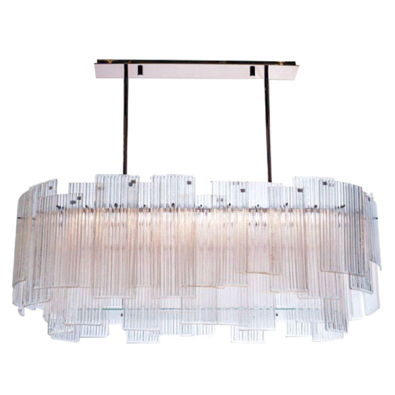 Lustre cascade vénitien Gateaux, Fumée, Or rose, 60"LENGTH x 24"WIDTH x 24"HEIGHT