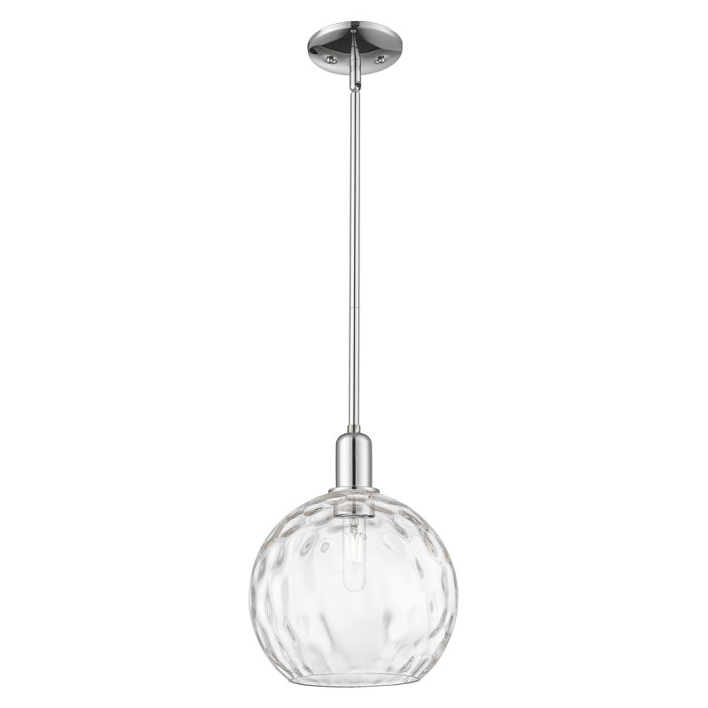 Mini-luminaire suspendu 1 lumière Arcadia - Sevier, Chrome poli, H 8,75 po x l 10 po x P 10 po