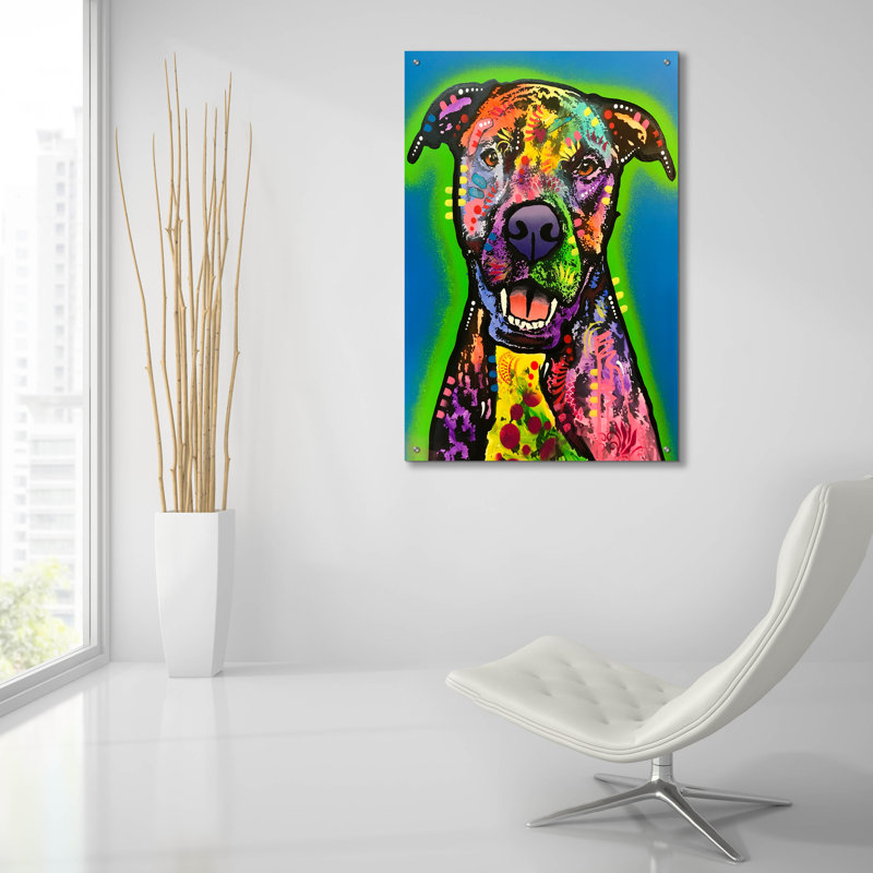 «Pitbull Green Glow» par Dean Russo, H 36 po x l 24 po x P 0,2 po