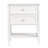Solid Wood White Side Table-291700573