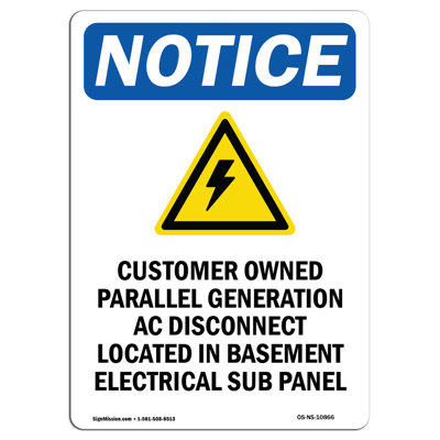 Customer Owned Parallel Aluminum Sign 12 x 18
