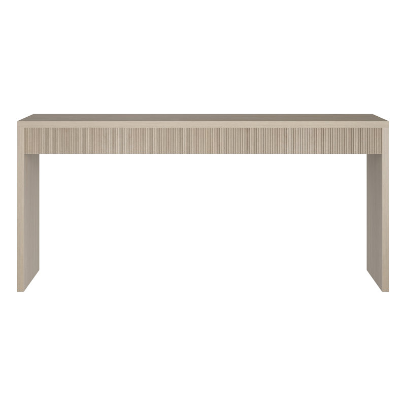 Lawrence Fluted Console Table, 29.5" H x 64" W x 15" D, Alder White