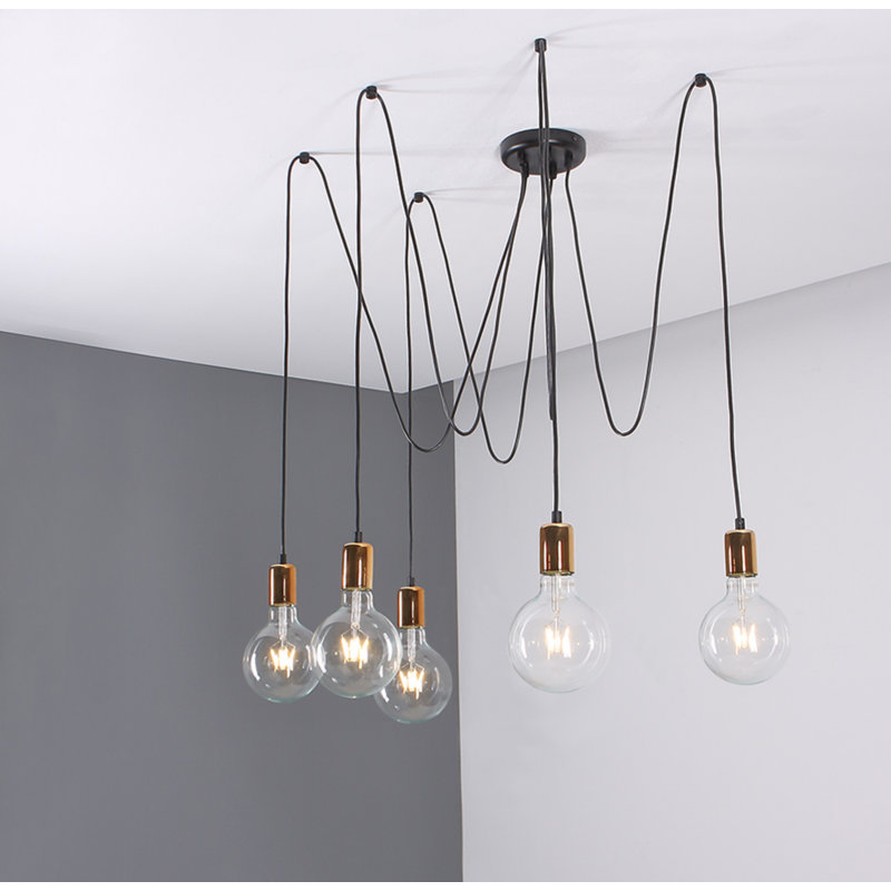 Mueller 5 - Light Cluster Pendant, Black