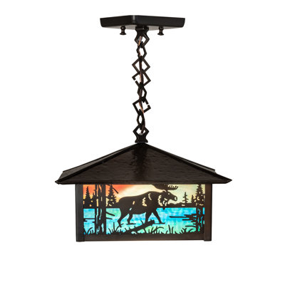 Luminaire suspendu rectangulaire à 1 lumière Chaydon