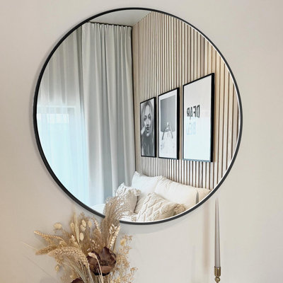 Pieterjan Metal Round Wall Mirror for Bathroom Mirror/ Vanity Mirror