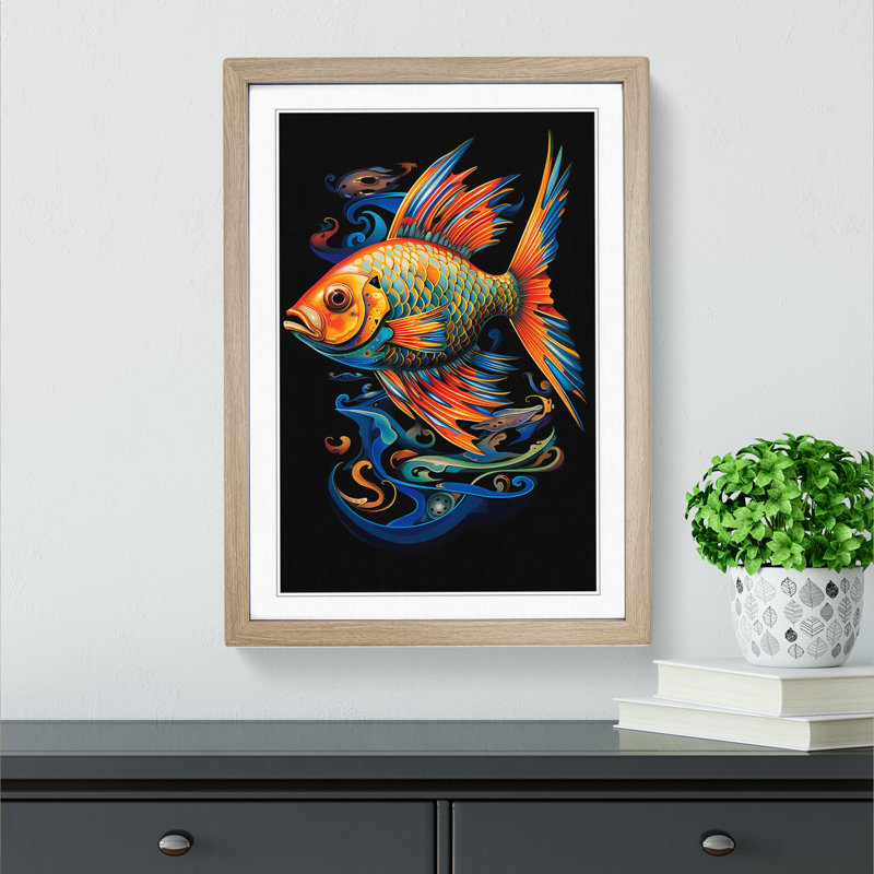 Fish Fish Orphism Art - Framed Print