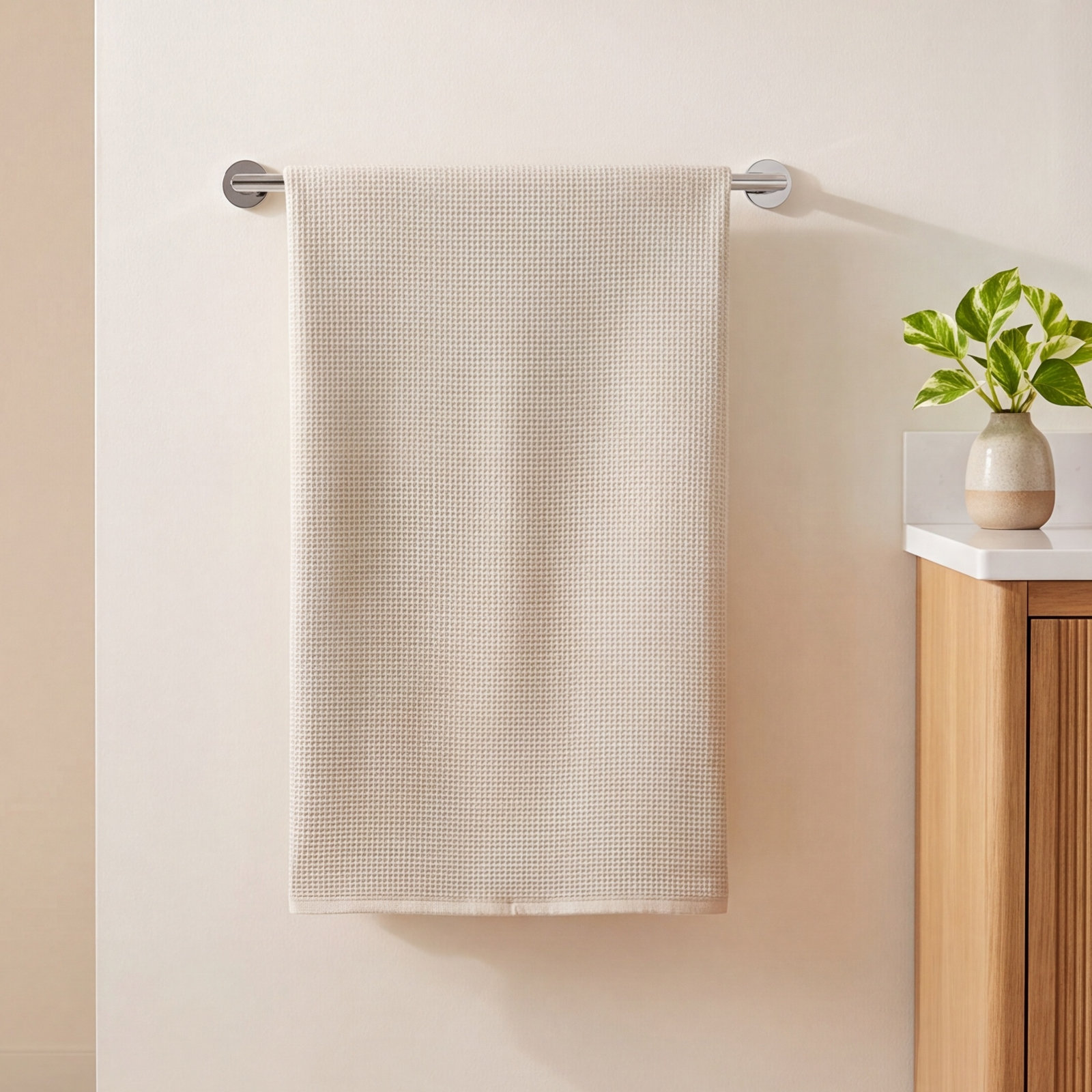 Canal Cotton Wash Towel, Tan