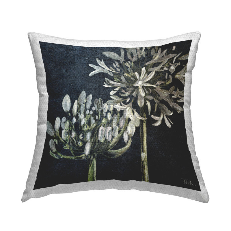 Coussin décoratif d'extérieur imprimé Blooming Herbs par Patricia Pinto