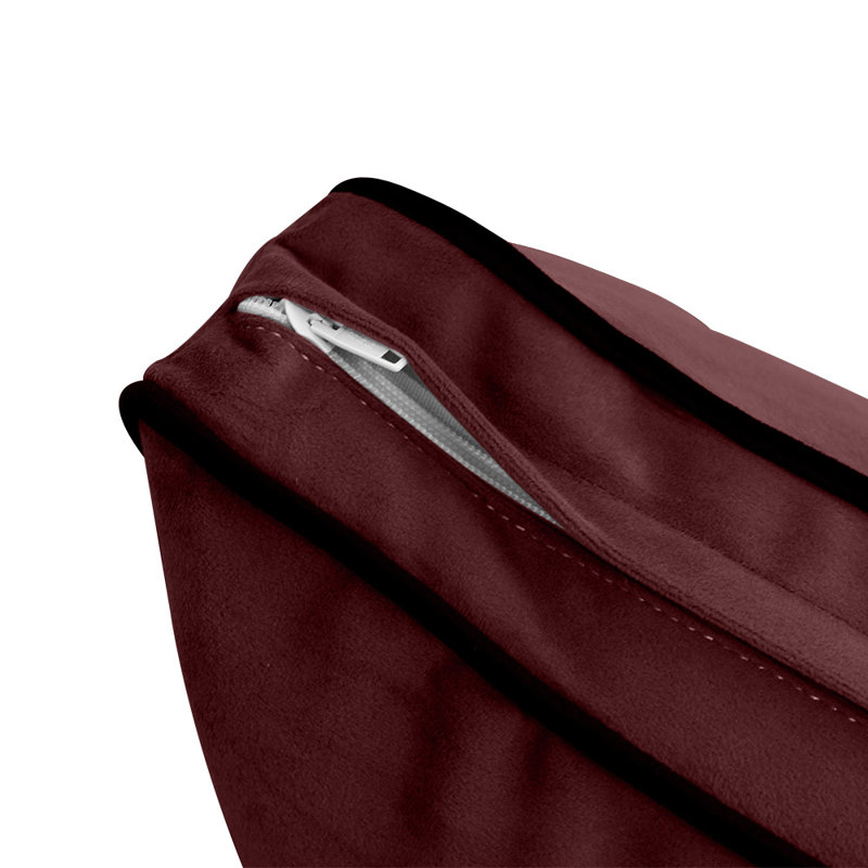 T-Cushion Daybed Slipcover, Burgundy Velvet