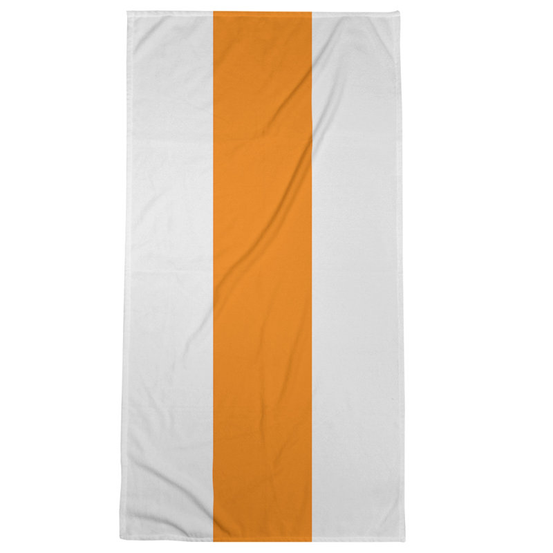 Beach Towel, White/Yellow