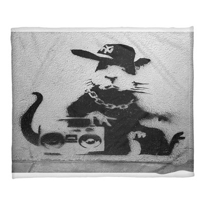 Banksy Sewn Throw Blanket