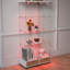 Vitrine moderne en verre avec lumières DEL, tablettes trempées et tiroirs sécurisés-126560660