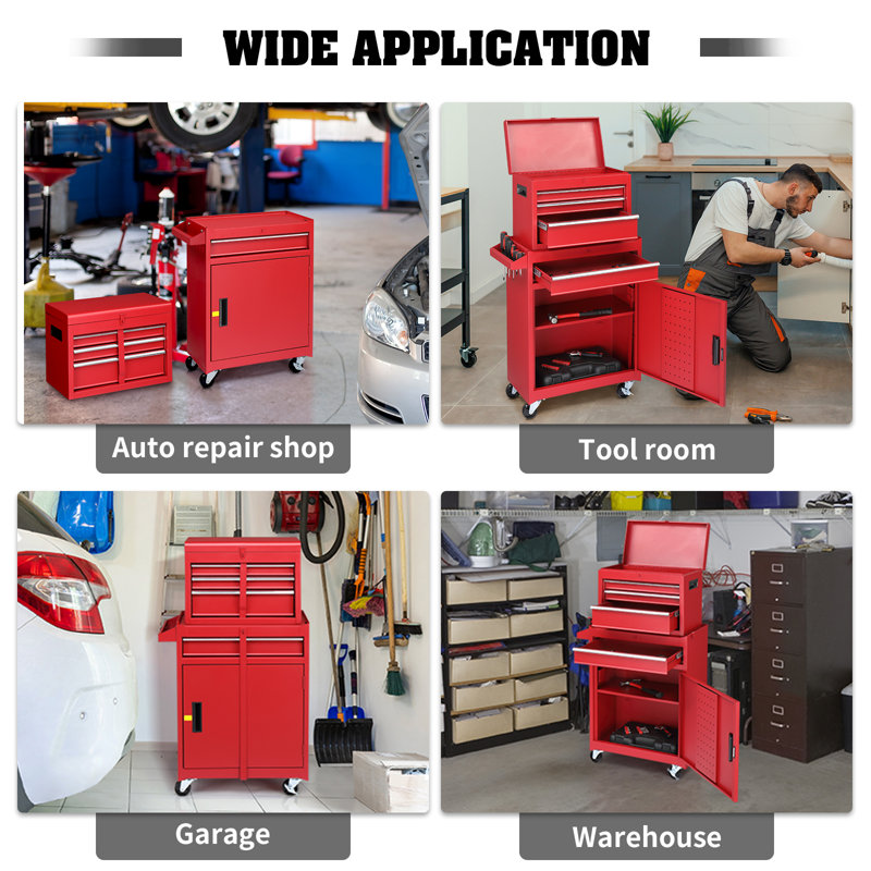 4-Drawer Rolling Tool Chest With Wheels