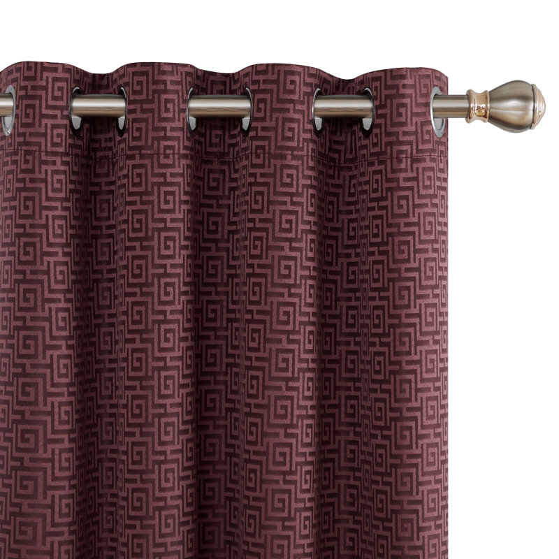 Hamblen Blackout Curtain Pair, 51" W x 107" L, Wine