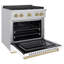 ZLINE 30 in. 4 Burner Gas Range with Gas Oven in Stainless Steel with White Matte Door and Accents