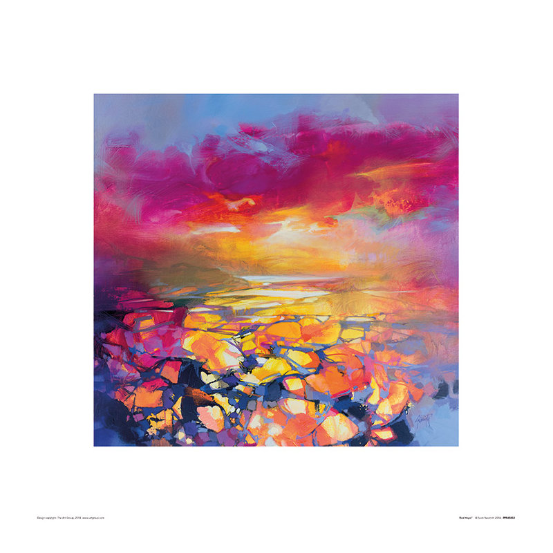 Red Hope - No Frame Print, Paper, 40cm H x 40cm W, White
