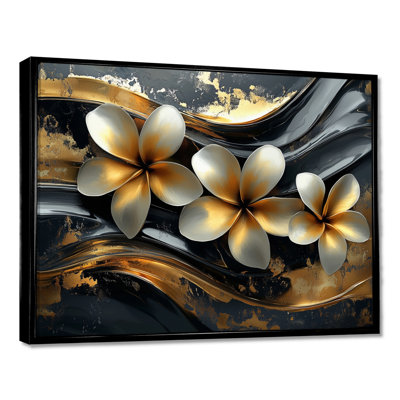 Golden River Of Plumeria Blossom I - décoration murale Plumeria