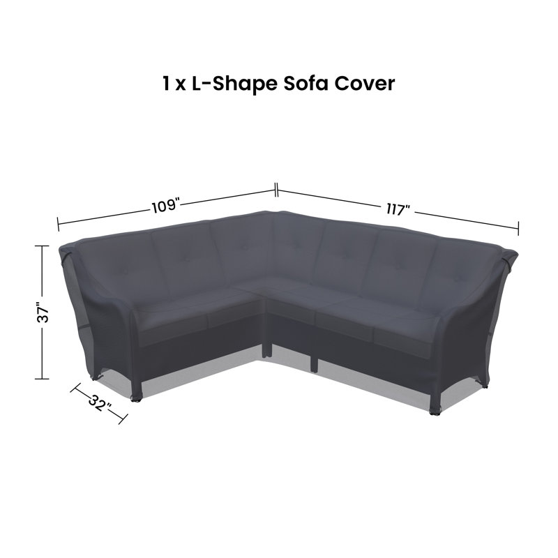 Carolina Outdoor Wicker Patio Sectional Sofa Cover