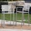 Set Of 2 Outdoor Rust-Proof Aluminum Barstools