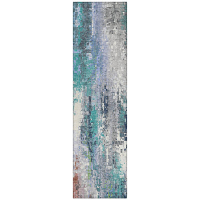 Machine Washable Indoor/Outdoor London ACN2254 Abstract Rug