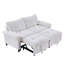 Canapé-lit gigogne en velours blanc avec matelas