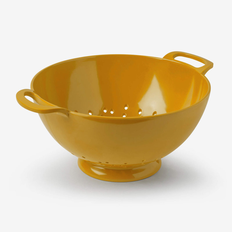 Premium Melamine Colander, Mustard, 12.5cm H x  24cm W
