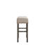 Tabouret à hauteur de comptoir Martha II en lin brun clair et gris vieilli (ensemble de 2)-1261486374-1261486375
