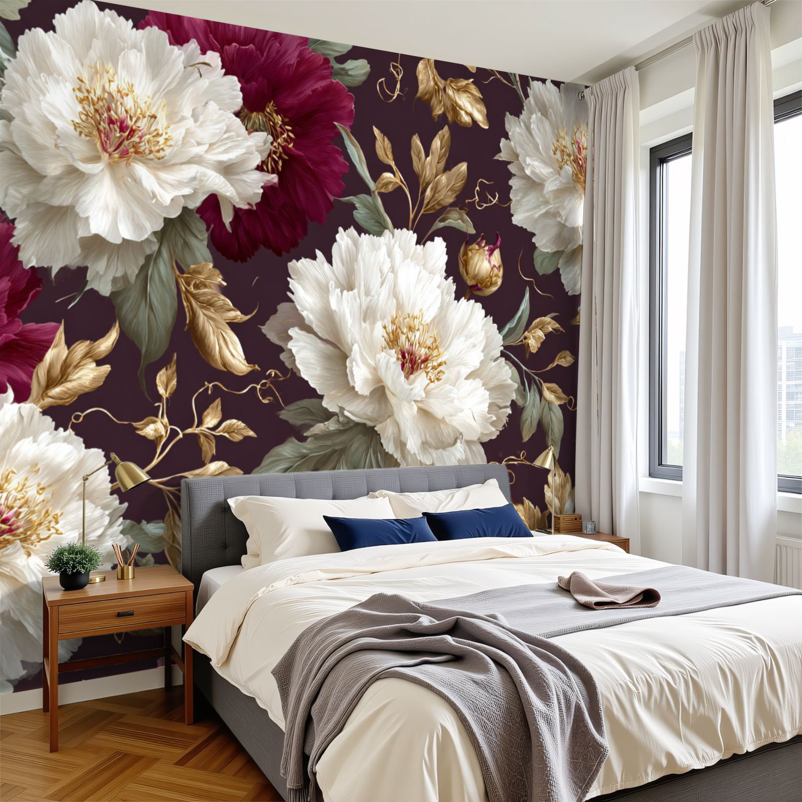 Red Barrel Studio® Floral Peel and Stick Wallpaper Vintage Botanical ...