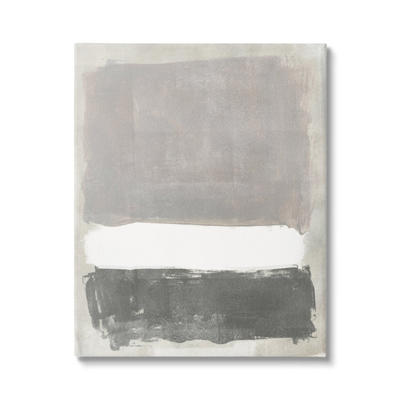 Neutral Abstract Blocked Shapes Canvas Print, 24 x 30