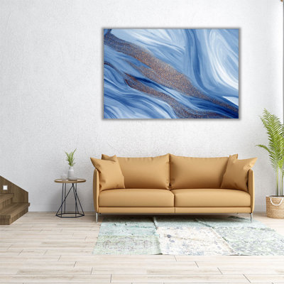 «Blue Waves of Gold», reproduction d'art sur toile